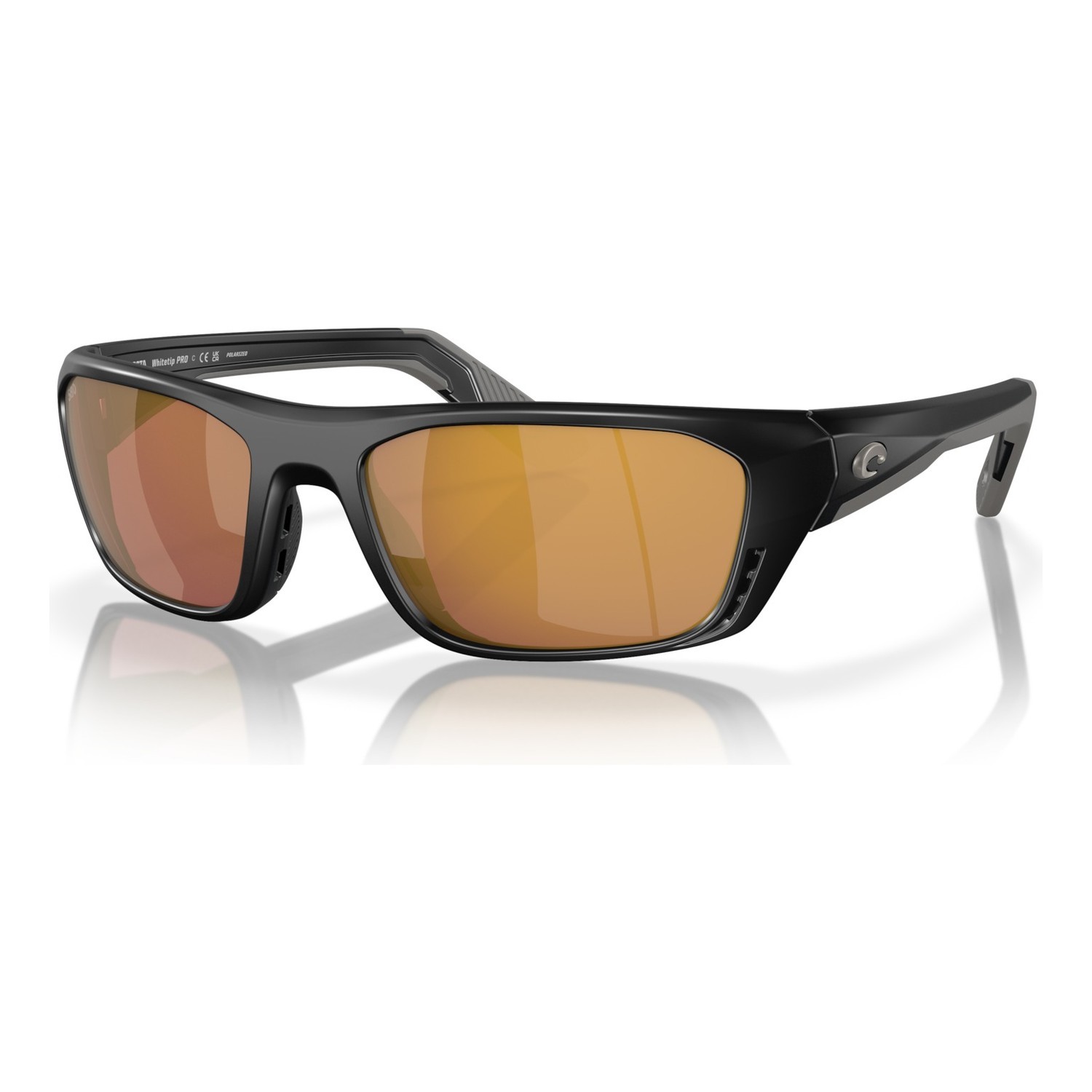 Costa Whitetip Pro-Matte Black-Gold Mirror 580G dans le groupe Vêtements & Chaussures / Lunettes de soleil / lunette polarisante peche l\'adresse Sportfiskeprylar.se (91150657)