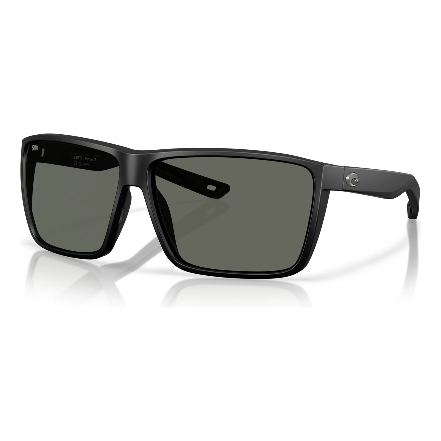 Costa Rincon II - Matte Black - Gray 580G dans le groupe Vêtements & Chaussures / Lunettes de soleil / lunette polarisante peche l\'adresse Sportfiskeprylar.se (91210164)
