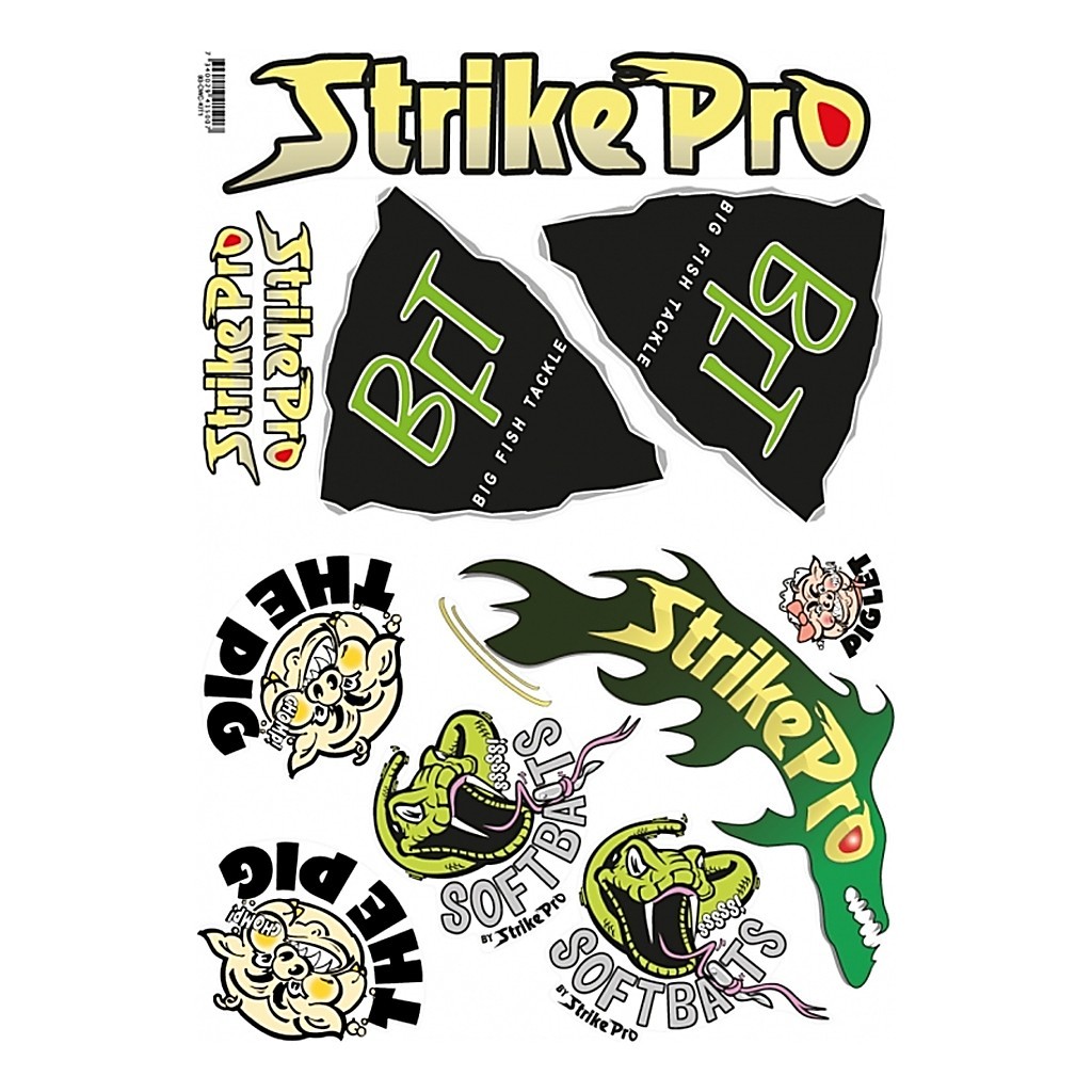 CWC Sticker Kit, BFT, Pig, Strike Pro - A4 dans le groupe Autre / Autocollants l\'adresse Sportfiskeprylar.se (93-CWC-KIT1)