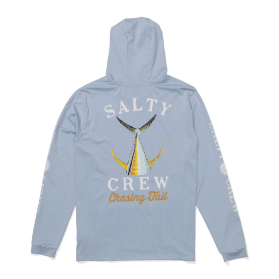 Salty Crew Tailed Hood Sunshirt Blue Fog dans le groupe Habits et chaussures / Vêtements anti-UV l\'adresse Sportfiskeprylar.se (9334966016166r)