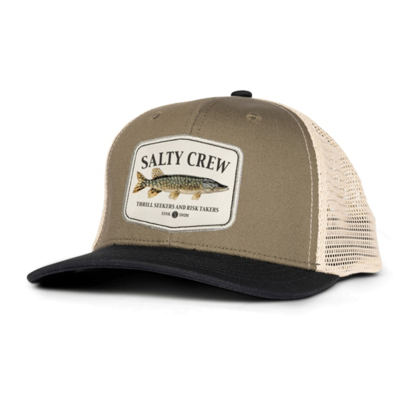 Salty Crew Euro Pike Trucker Oliveblack dans le groupe Habits et chaussures / Chapeau de peche, casquette peche / Casquettes l\'adresse Sportfiskeprylar.se (9334966200008)