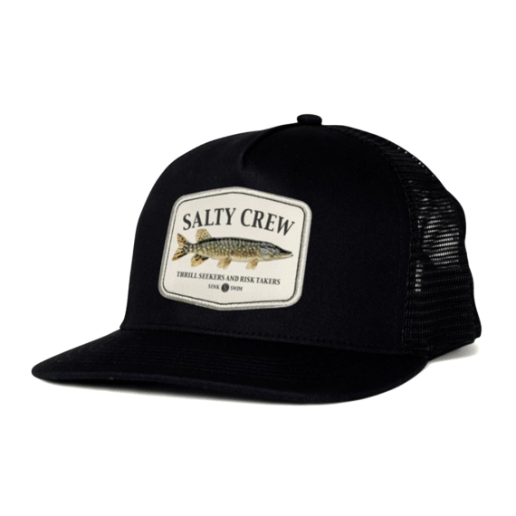 Salty Crew Euro Pike Trucker Black dans le groupe Habits et chaussures / Chapeau de peche, casquette peche / Casquettes l\'adresse Sportfiskeprylar.se (9334966200015)