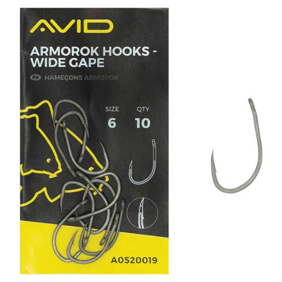 Avid Armorok Wide Gape Barbed dans le groupe Hameçons et terminal tackle / Hamecon peche / Hameçon carpe l\'adresse Sportfiskeprylar.se (A0520017r)