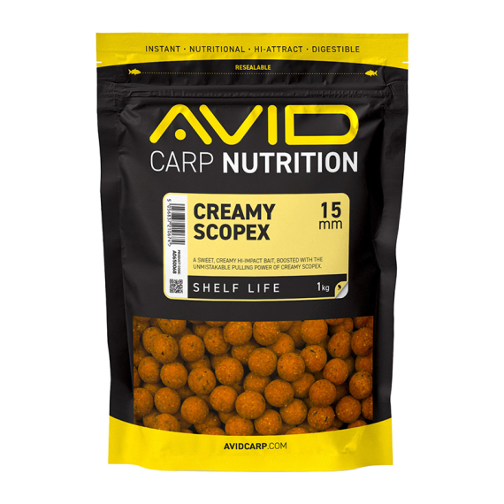 Avid Creamy Scopex Boilies - 1kg dans le groupe Leurre de la peche / Bouillettes, esches et amorce l\'adresse Sportfiskeprylar.se (A0650068r)