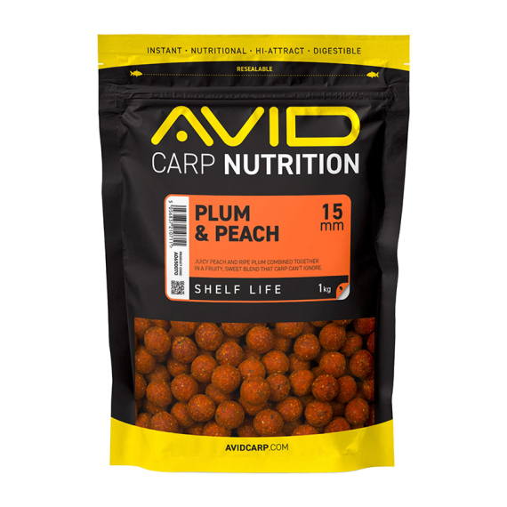 Avid Plum & Peach Boilies - 1kg dans le groupe Leurre de la peche / Bouillettes, esches et amorce l\'adresse Sportfiskeprylar.se (A0650070r)