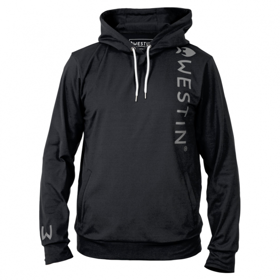 Westin Vertical Tech Hoodie Black dans le groupe Habits et chaussures / Habits / Sweats / Hoodies l\'adresse Sportfiskeprylar.se (A126-386-Sr)