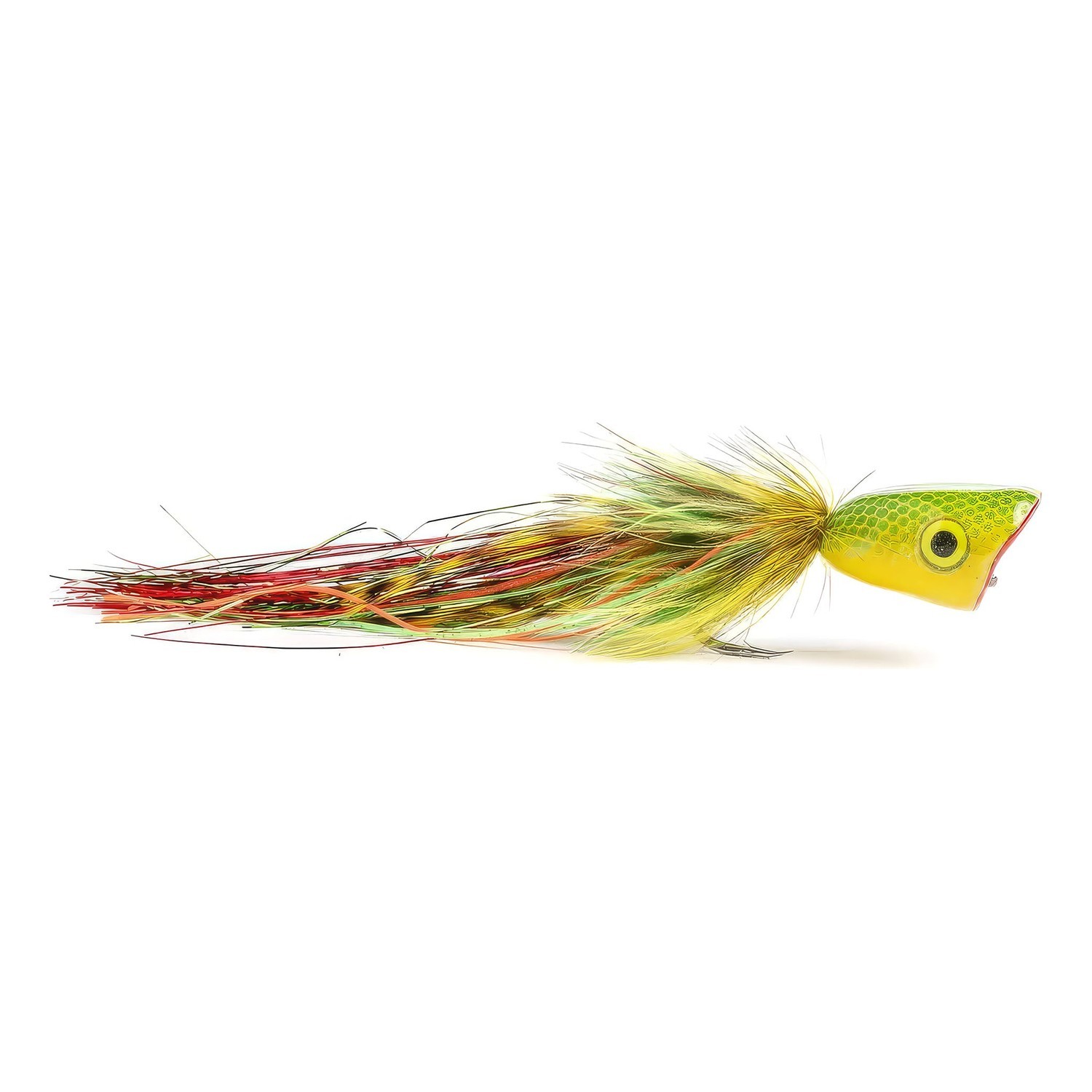 Vision Pike - Surface Seducer Double Popper Green/Yellow fly #6/0 dans le groupe Leurres de pêche / Mouches / Mouches à brochets l\'adresse Sportfiskeprylar.se (A168606398-60)