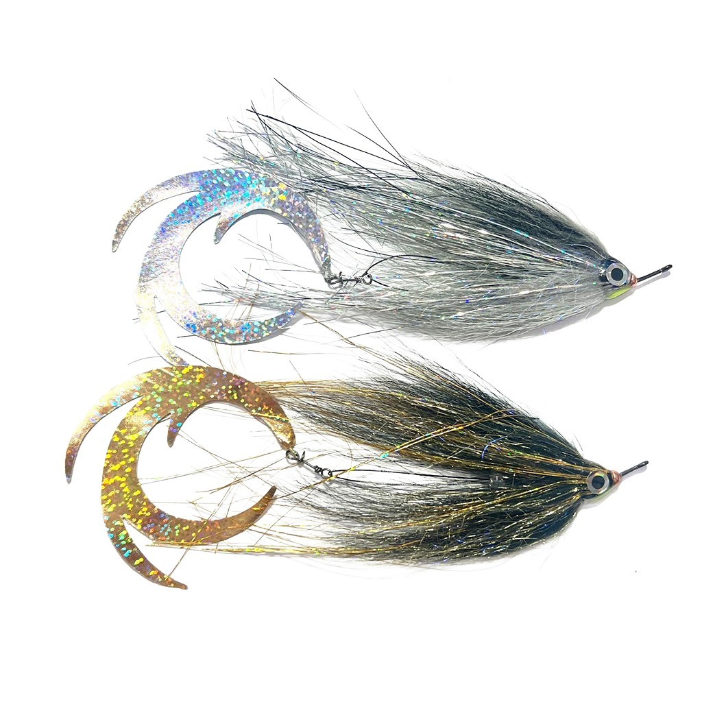 Vision Pike - Jig Dragontail Silver Tinsel fly #4/0 dans le groupe Leurres de pêche / Mouches / Mouches à brochets l\'adresse Sportfiskeprylar.se (A276900050-40)