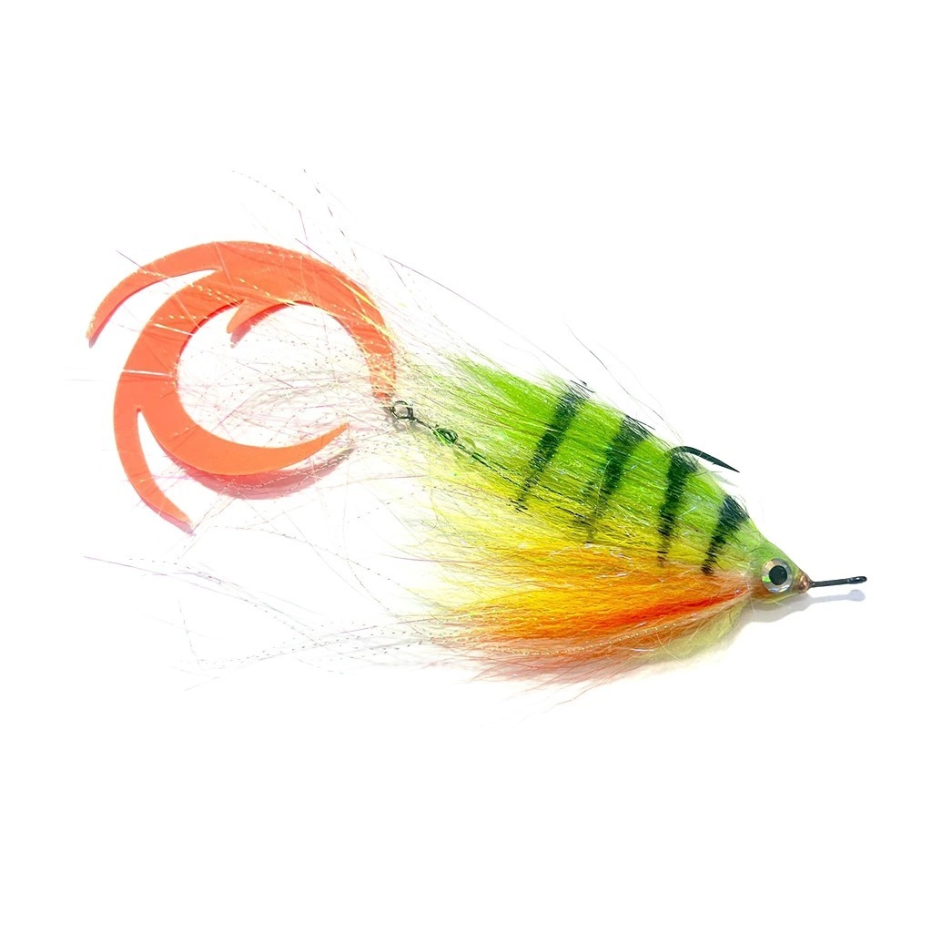 Vision Pike - Jig Dragontail Firetiger fly #4/0 dans le groupe Leurres de pêche / Mouches / Mouches à brochets l\'adresse Sportfiskeprylar.se (A276900053-40)