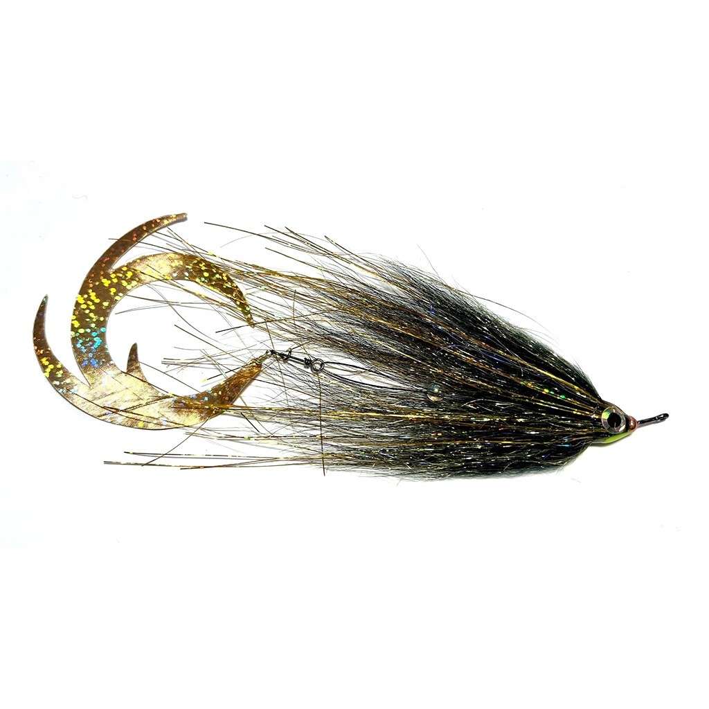 Vision Pike - Jig Dragontail Black & Gold fly #4/0 dans le groupe Leurres de pêche / Mouches / Mouches à brochets l\'adresse Sportfiskeprylar.se (A276900054-40)