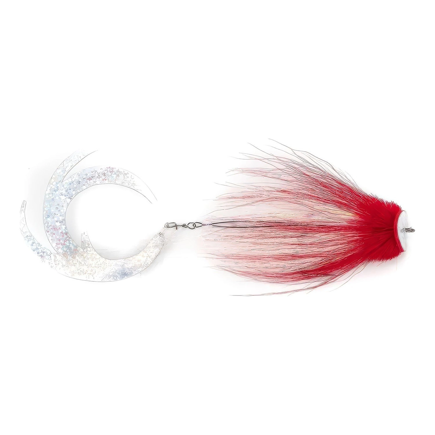 Vision Pike - Waterpusher Red/White Weighted fly #6/0 dans le groupe Leurres de pêche / Mouches / Mouches à brochets l\'adresse Sportfiskeprylar.se (A276909531-60)