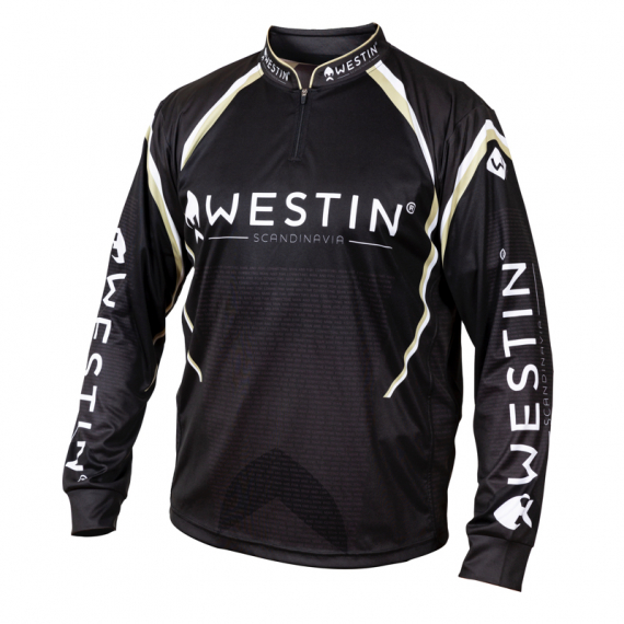 Westin LS Tournament Shirt Black/Grey dans le groupe Habits et chaussures / Habits / Sweats l\'adresse Sportfiskeprylar.se (A72-507-Sr)