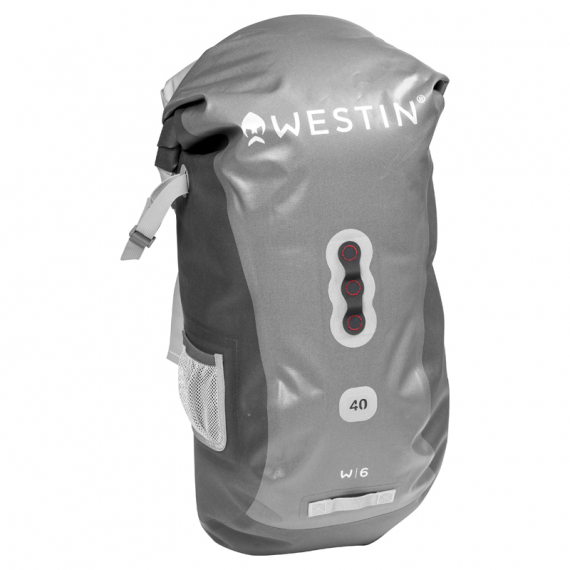 Westin W6 Roll-Top Backpack Silver/Grey 40L dans le groupe Stockage / Sacs à dos l\'adresse Sportfiskeprylar.se (A81-595-40)