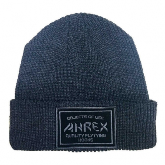 Ahrex Ribbed Knit Woven Patch Beanie - Dark Grey dans le groupe Habits et chaussures / Chapeau de peche, casquette peche / Bérets et chapeaux l\'adresse Sportfiskeprylar.se (ABE310)