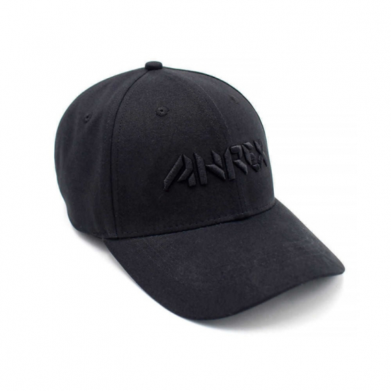 Ahrex Bold Script Cap - Black on Black dans le groupe Habits et chaussures / Chapeau de peche, casquette peche / Casquettes / Casquettes Dad l\'adresse Sportfiskeprylar.se (ACA201)