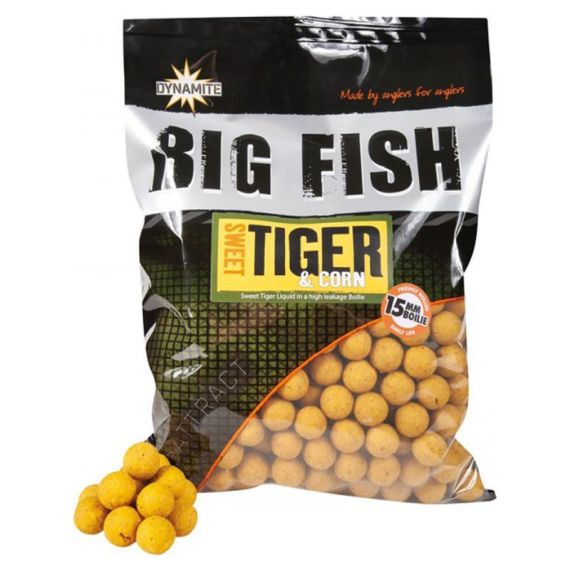 Dynamite Baits Big Fish Sweet Tiger & Corn Boilies 1,8kg dans le groupe Leurres / Bouillettes, esches et amorce / Bouillettes l\'adresse Sportfiskeprylar.se (ADY041521r)