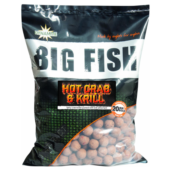 Dynamite Baits Big Fish Hot Crab & Krill Boilies 1,8kg dans le groupe Leurre de la peche / Bouillettes, esches et amorce / Bouillette, bouillette carpe l\'adresse Sportfiskeprylar.se (ADY041642r)