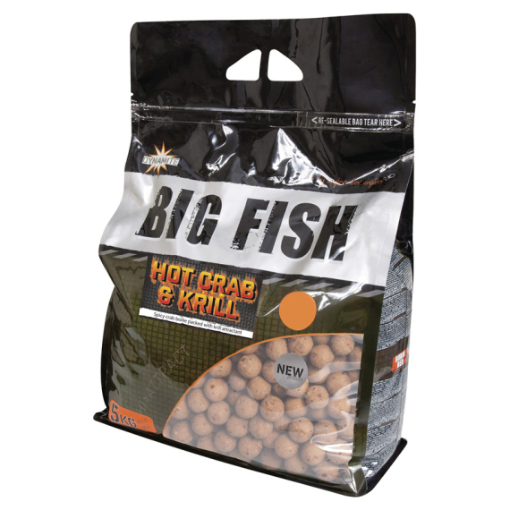 Dynamite Baits Big Fish Hot Crab & Krill Boilies 5kg dans le groupe Leurre de la peche / Bouillettes, esches et amorce / Bouillette, bouillette carpe l\'adresse Sportfiskeprylar.se (ADY041644r)