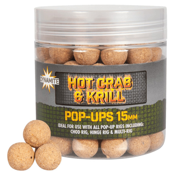 Dynamite Baits Big Fish Hot Crab & Krill Pop-Ups 15mm dans le groupe Leurre de la peche / Bouillettes, esches et amorce / Popups & Wafters l\'adresse Sportfiskeprylar.se (ADY041647)