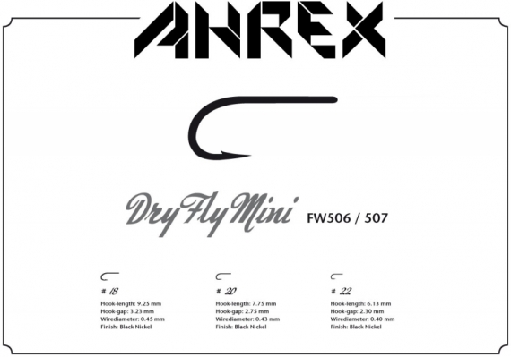 Ahrex FW506 - Dry Fly Mini #22 dans le groupe Hameçons et terminal tackle / Hameçons / Hameçons mouche l\'adresse Sportfiskeprylar.se (AFW506-22)