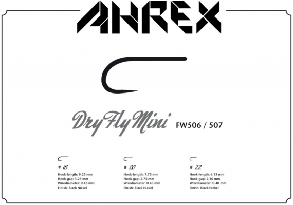 Ahrex FW507 - Dry Fly Mini - Barbless dans le groupe Hameçons et terminal tackle / Hameçons / Hameçons mouche l\'adresse Sportfiskeprylar.se (AFW507-22r)