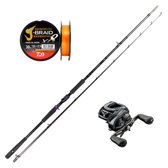 Daiwa Prorex Ags Baitcast 8\'4\'\' 170g Big Rubber Combo dans le groupe Kit de pêche / Ensemble casting / Ensemble Baitcaster Brochet l\'adresse Sportfiskeprylar.se (AGSBIGRUBBERTATULASET)