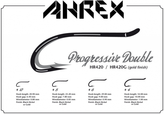 Ahrex HR420G - Progressive Double Gold Finish #8 dans le groupe Hameçons et terminal tackle / Hameçons / Hameçons mouche l\'adresse Sportfiskeprylar.se (AHR420G-8)
