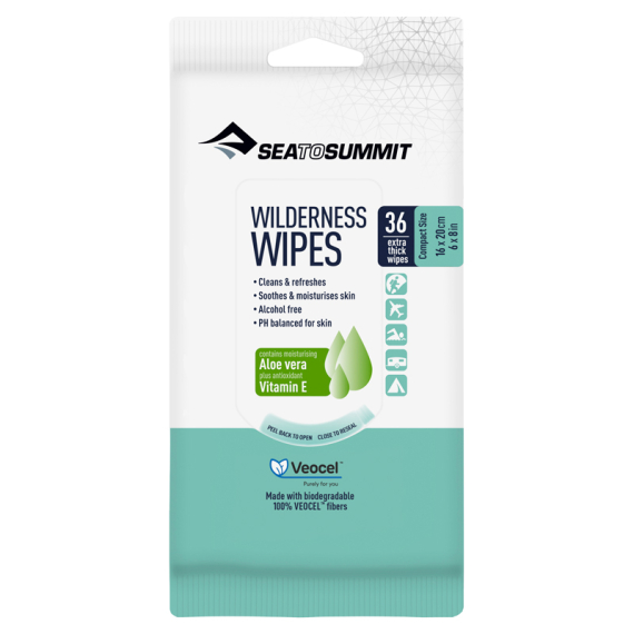 Sea To Summit Wilderness Wipes Compact 36pcs dans le groupe Loisirs en plein air / Autres équipement outdoor / Hygiène et vie l\'adresse Sportfiskeprylar.se (AHY4192-00121002)