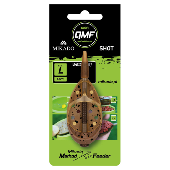 Mikado Method Feeder Shot Q.M.F. System L dans le groupe Hameçons et terminal tackle / Accessoires montages / Feeders l\'adresse Sportfiskeprylar.se (AMFS-QMF-1L-30Br)