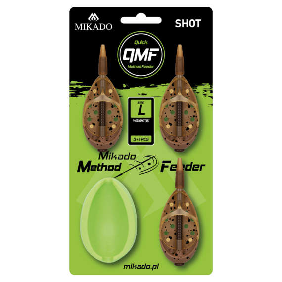 Mikado Method Feeder Shot Q.M.F. Set L dans le groupe Hameçons et terminal tackle / Accessoires montages / Feeders l\'adresse Sportfiskeprylar.se (AMFS-QMF-3L-SETB)