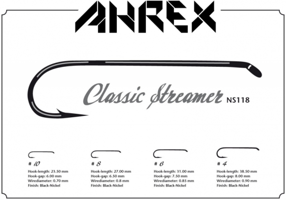 Ahrex NS118 - Classic Streamer D/E #8 dans le groupe Hameçons et terminal tackle / Hameçons / Hameçons mouche l\'adresse Sportfiskeprylar.se (ANS118-8)