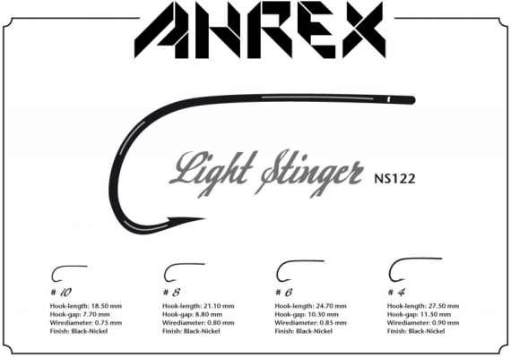 Ahrex NS122 - Light Stinger dans le groupe Hameçons et terminal tackle / Hameçons / Hameçons mouche l\'adresse Sportfiskeprylar.se (ANS122-8r)