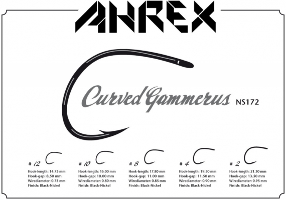 Ahrex NS172 - Curved Gammarus #2 dans le groupe Hameçons et terminal tackle / Hameçons / Hameçons mouche l\'adresse Sportfiskeprylar.se (ANS172-2)
