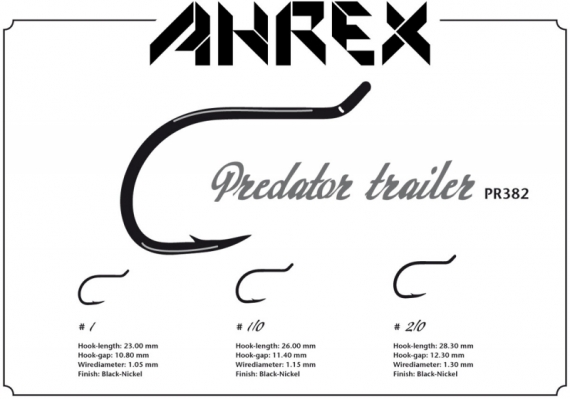 Ahrex PR382 - Predator Trailer Hook, Barbed #1/0 dans le groupe Hameçons et terminal tackle / Hameçons / Hameçons mouche l\'adresse Sportfiskeprylar.se (APR382-1_0)