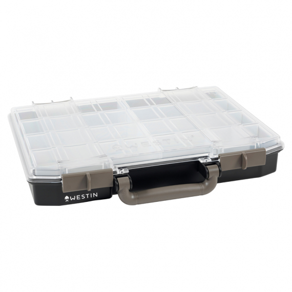 Westin W6 Lure Vault 57x337x278 Incl. 10 inserts Black/Clear dans le groupe Stockage / Boite de peche / Boîtes classique l\'adresse Sportfiskeprylar.se (B01-685-057)