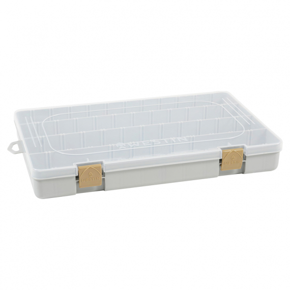 Westin W3 Tackle Box 36x22,5x4,8cm Grey/Clear dans le groupe Stockage / Boite de peche / Boite a leurre l\'adresse Sportfiskeprylar.se (B02-706-037)