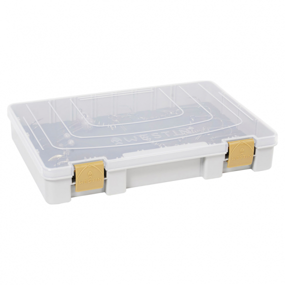 Westin W3 Rig Box 28x19,5x4,5cm Grey/Clear dans le groupe Stockage / Boite de peche / Boite a leurre l\'adresse Sportfiskeprylar.se (B04-706-028)