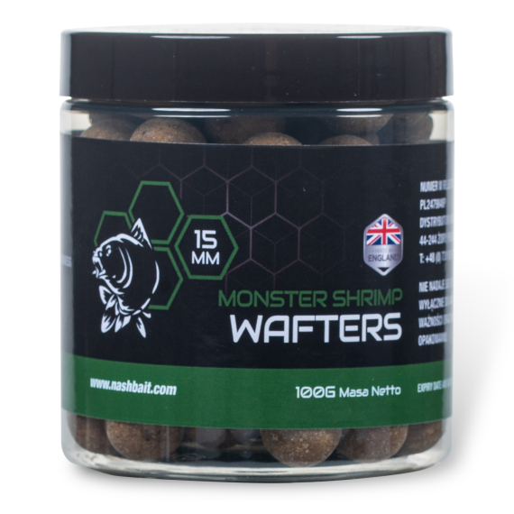 Nash Monster Shrimp Wafters dans le groupe Leurre de la peche / Bouillettes, esches et amorce / Popups & Wafters l\'adresse Sportfiskeprylar.se (B6546-TPr)