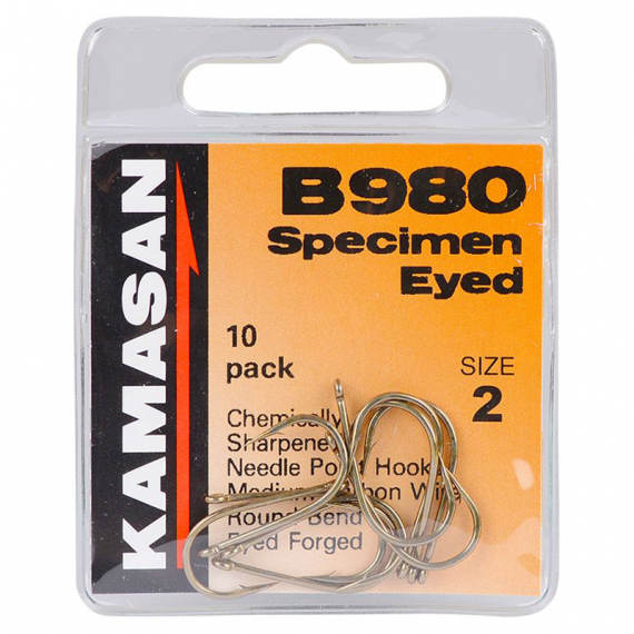Kamasan B980 Specimen Eyed 10-pack dans le groupe Hameçons et terminal tackle / Hameçons / Hameçons specimen l\'adresse Sportfiskeprylar.se (B980-000r)