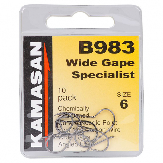Kamasan B983 - Wide Gape Specialist dans le groupe Hameçons et terminal tackle / Hameçons / Hameçons specimen l\'adresse Sportfiskeprylar.se (B983-16r)