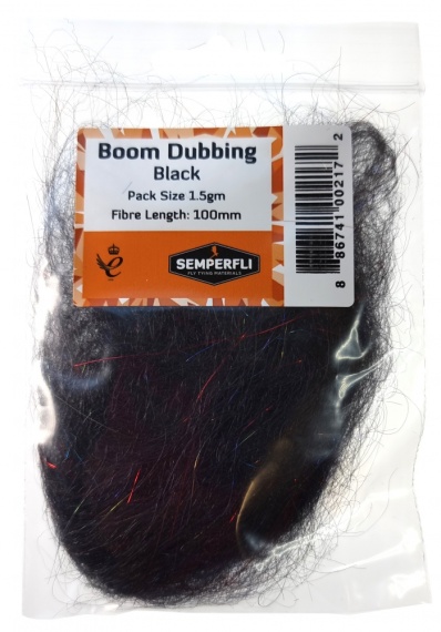 Semperfli Boom Dubbing - Black dans le groupe Hameçons et terminal tackle / Fabrication mouche / Matériel de montage de mouches / Dubbing l\'adresse Sportfiskeprylar.se (BBOM100BLKr)