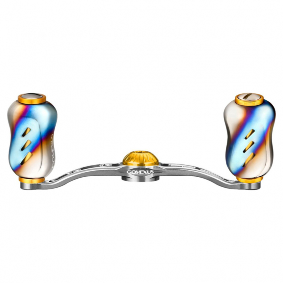 Gomexus 100mm Aluminium Handle with 22mm Titanium Knob 8x5mm - Silver & Gold dans le groupe Moulinet de pêche / Accessoires moulinets / Poignées moulinets l\'adresse Sportfiskeprylar.se (BD100T22GDX1)