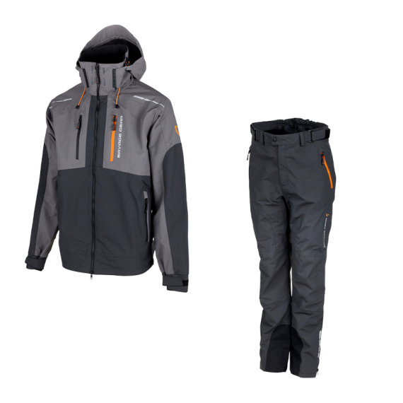 Savage Gear WP Performance Jacket & Trousers Gunmetal dans le groupe Habits et chaussures / Habits / Combinaisons de pêche l\'adresse Sportfiskeprylar.se (BIBBRACEANDJACKET2)