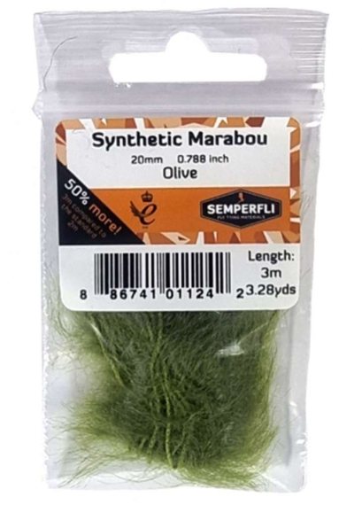 Semperfli Synthetic Marabou 20mm dans le groupe Hameçons et terminal tackle / Fabrication mouche / Matériel de montage de mouches / Autres matériaux synthétiques l\'adresse Sportfiskeprylar.se (BMAR000BLKr)