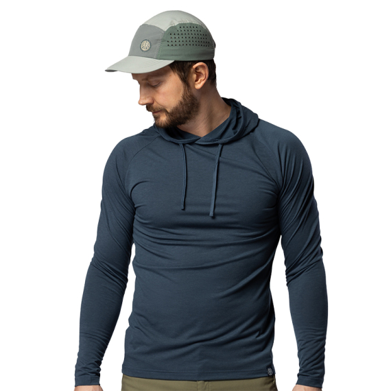 Beyond Nordic BN213 M\'s Light Merino Hoodie Orion Blue dans le groupe Habits et chaussures / Vêtements / Vêtements chauds et sous vêtements / Sous-vêtements hauts l\'adresse Sportfiskeprylar.se (BN213-M-BLUE-Lr)