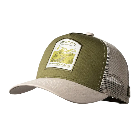 Beyond Nordic BN215 Wild Scandinavia Trucker Cap W-Beige Iguana dans le groupe Habits et chaussures / Chapeau de peche, casquette peche / Casquettes / Casquettes trucker l\'adresse Sportfiskeprylar.se (BN215-W-BEIGE-OS)