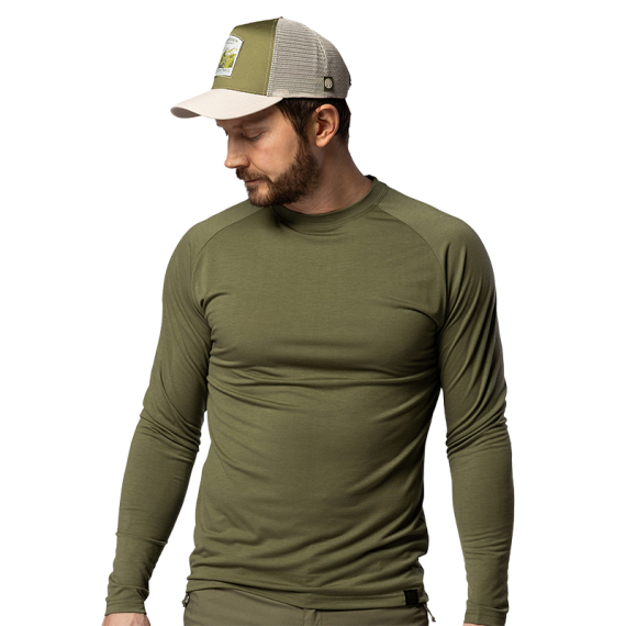 Beyond Nordic BN219 M\'s Light Merino LS Crew Moss Green dans le groupe Habits et chaussures / Vêtements / Vêtements chauds et sous vêtements / Sous-vêtements hauts l\'adresse Sportfiskeprylar.se (BN219-M-MOSS-Lr)