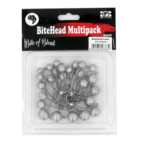 Bite Of Bleak Bitehead Mix Multi-pack (25-Pack) - 4/0 dans le groupe Hameçons et petit matériel / Têtes plombées / Têtes plombées rondes l\'adresse Sportfiskeprylar.se (BOB-00-0631)