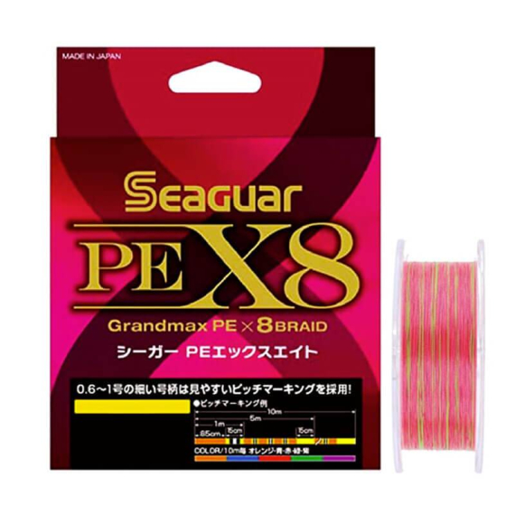 Seaguar PE X8 Grandmax 200m Multicolor dans le groupe Lignes de pêche / Tresse peche l\'adresse Sportfiskeprylar.se (BOB-00-SEAGUAR-00-0028r)
