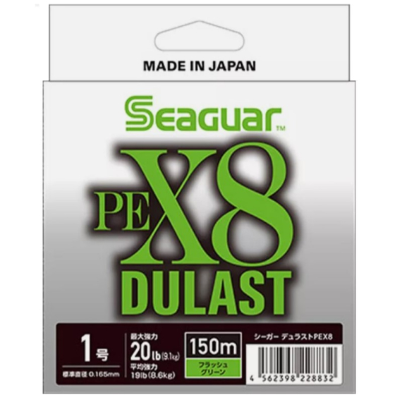 Seaguar Dulast PEX8 Flash Green 150m dans le groupe Lignes de pêche / Tresse peche l\'adresse Sportfiskeprylar.se (BOB-00-SEAGUAR-0110r)
